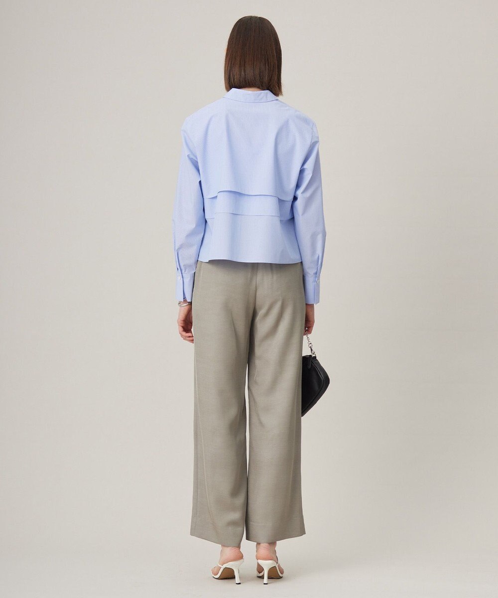 ICB 【洗える】 クリーンブロード クロップドブラウス 