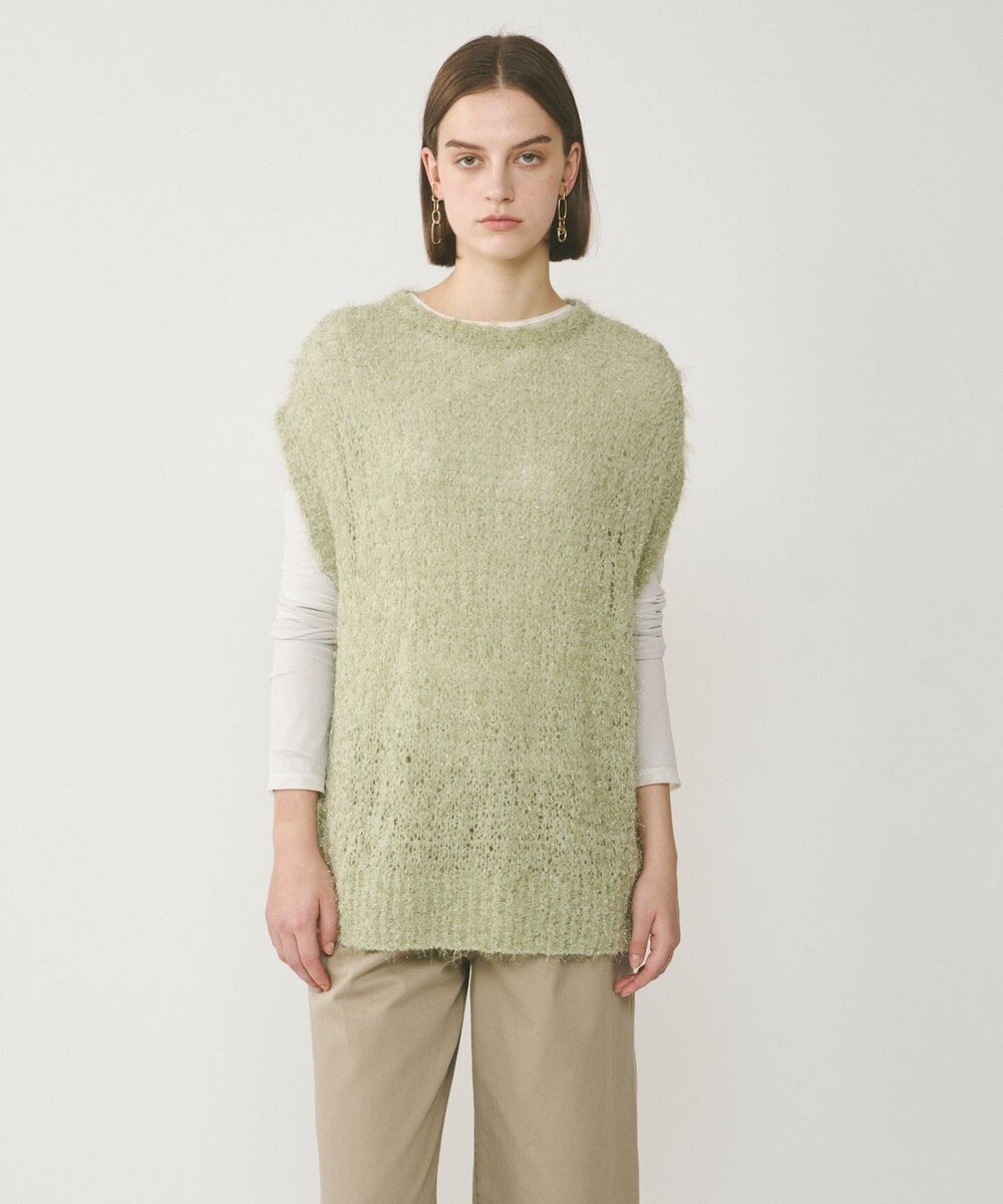 GRACE CONTINENTAL フィルムヤーンニットベスト 