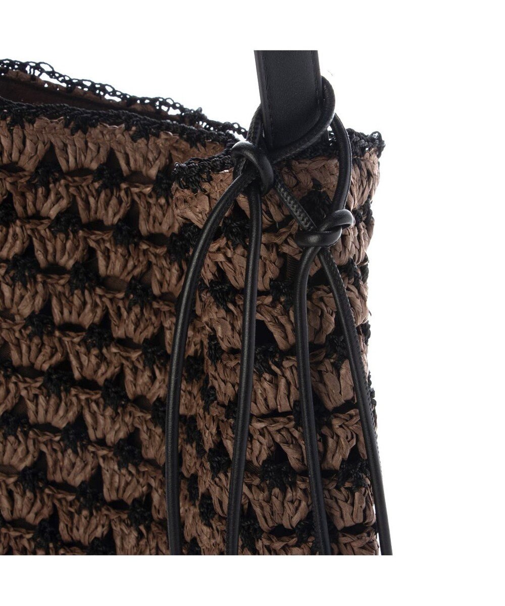 UNBILLION カシュカシュ cachecache / 配色編みワンハンドルトート カゴバッグ 