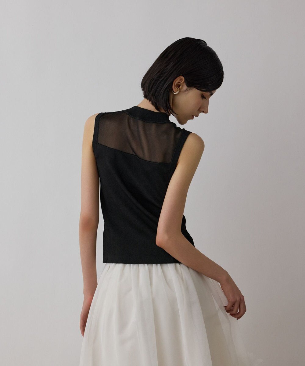 GRACE CONTINENTAL シアーグロスニットトップ 