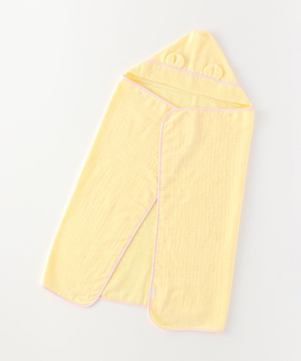 UCHINO マシュマロガーゼ&パイル　フード付バスタオル 