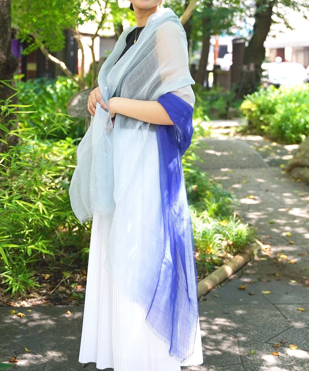 muto Ramie300 バーティカルグラデーション リネンストール 