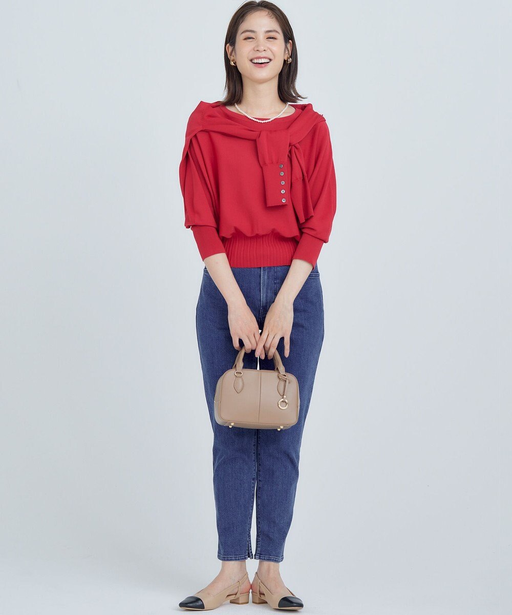 組曲 L 【6色展開・UVケア】クルーネックモダンカーディガン 