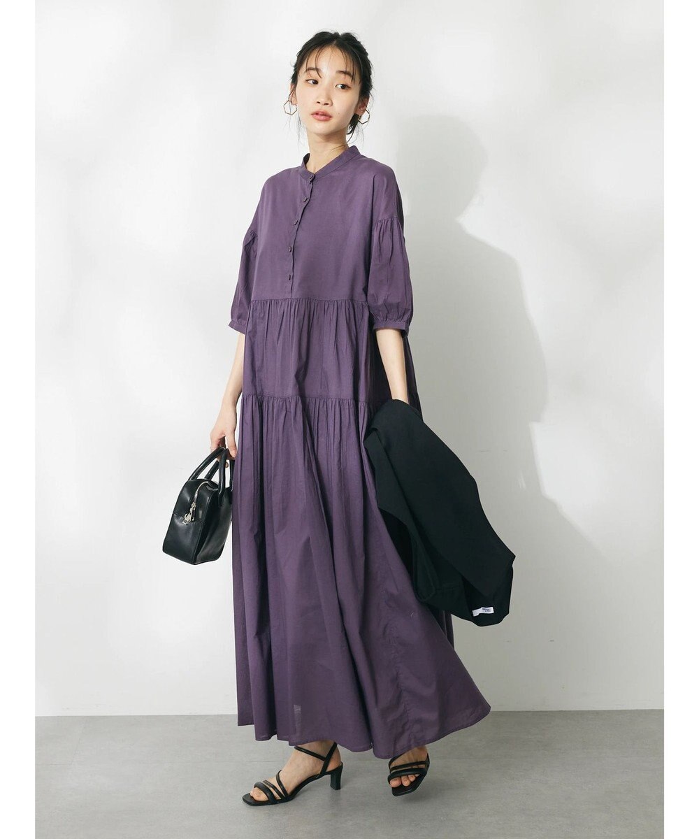 CRAFT STANDARD BOUTIQUE インド綿ティアードマキシワンピース 