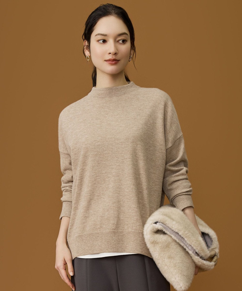 自由区 S 【SHIHOさん着用】ウールハイゲージモックネック ニット 