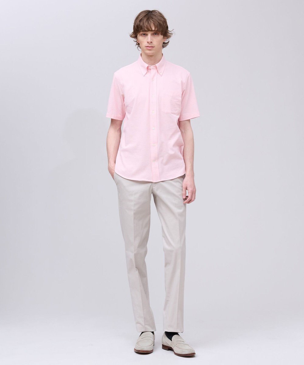 J.PRESS MEN 【吸水速乾 / 抗菌防臭 / 遮熱 / 防シワ】【J.PRESS OXFORD JERSEY】カノコインレイ半袖 シャツ / B.D. 
