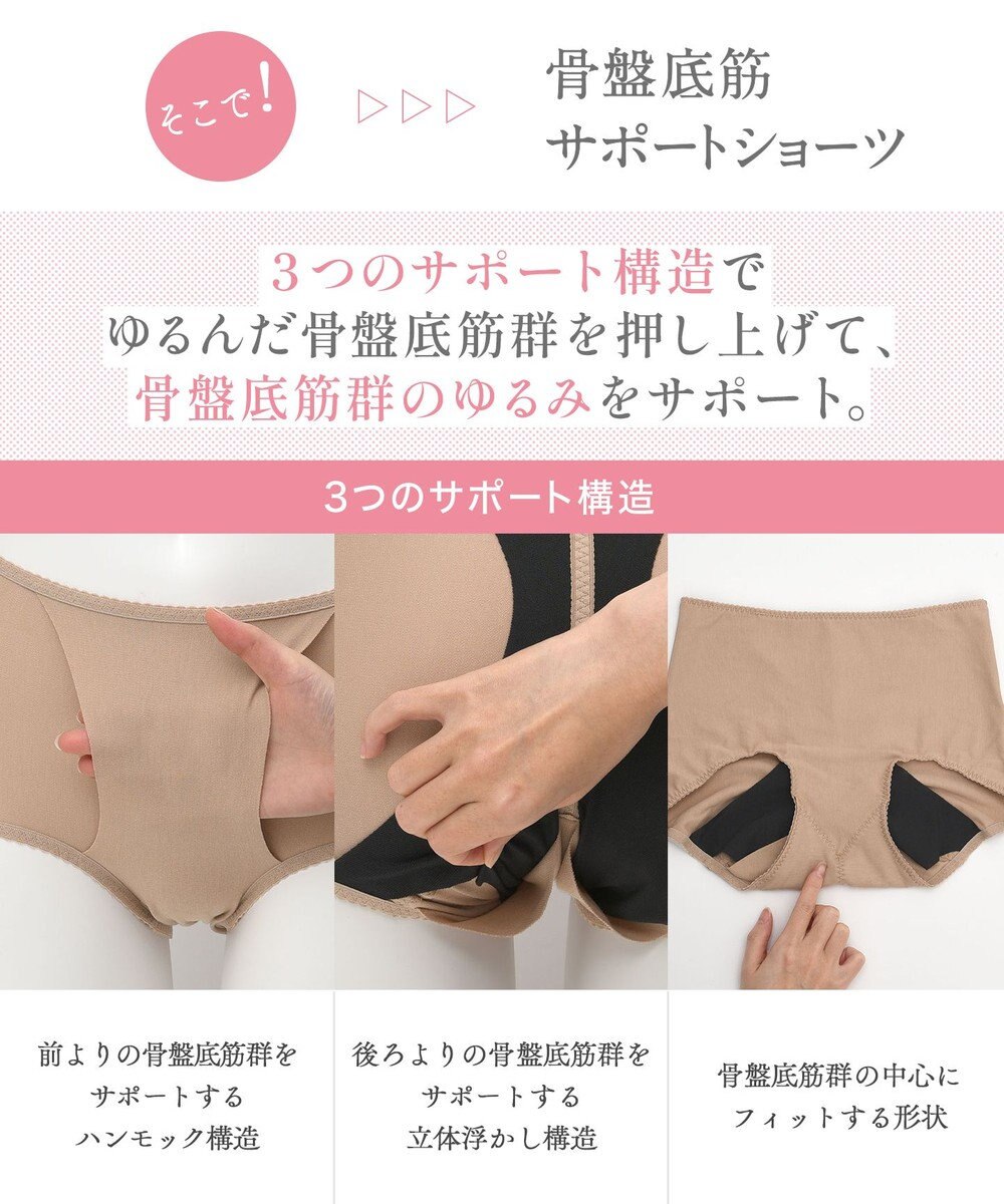 Wing ショーツ　【骨盤底筋サポートショーツ】　骨盤底筋群のゆるみをサポート　はきこみ丈ふつう　ウイング／ワコール　EC7010 