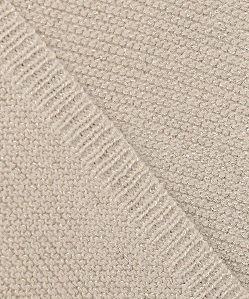 ANY 【洗濯機可】Ｖネックラメガーターニット 