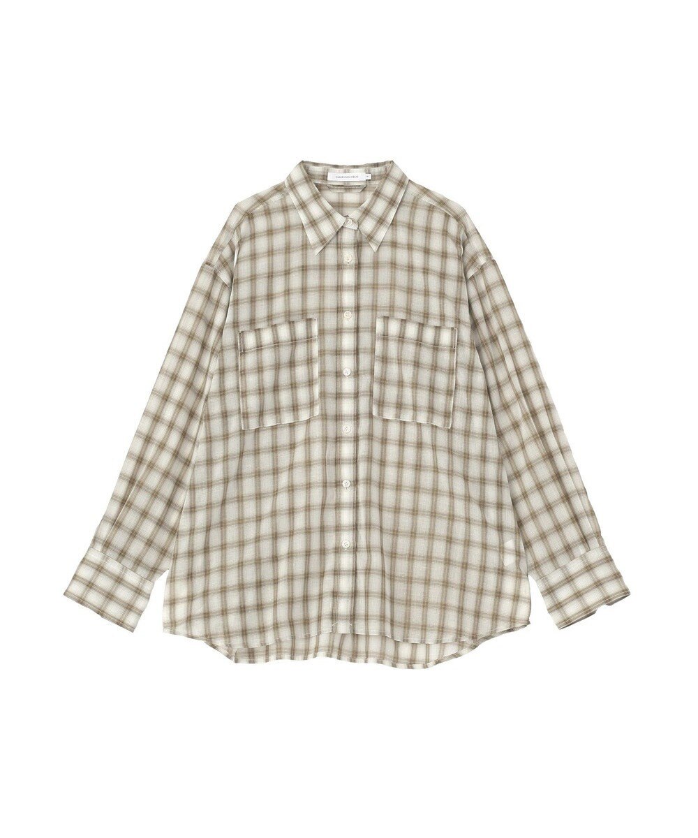 AMERICAN HOLIC シアーチェックシャツ 