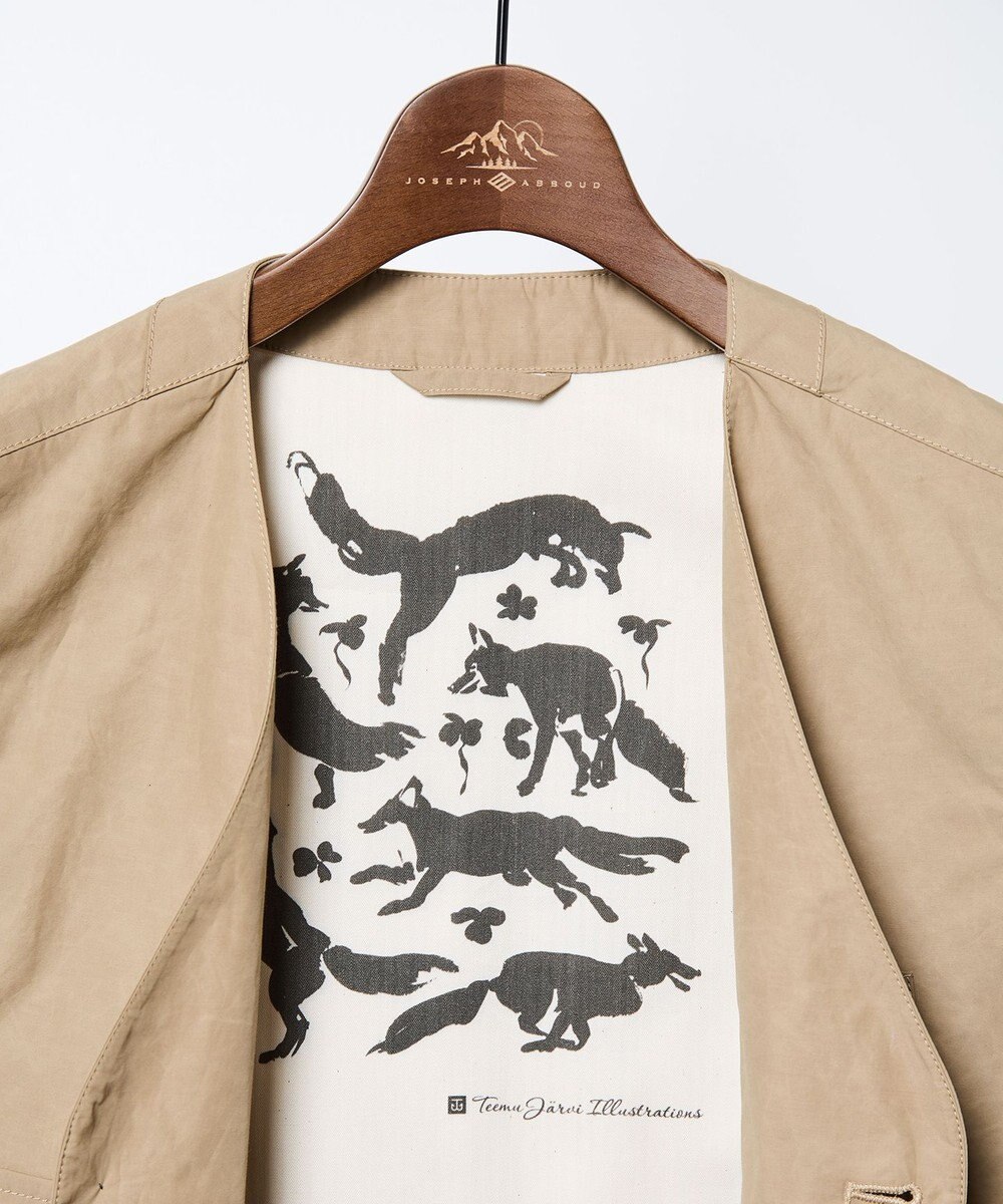 JOSEPH ABBOUD MOUNTAIN 【軽量・テ―ム・ヤルビーコラボ】プリント ワックスクロス ベスト 