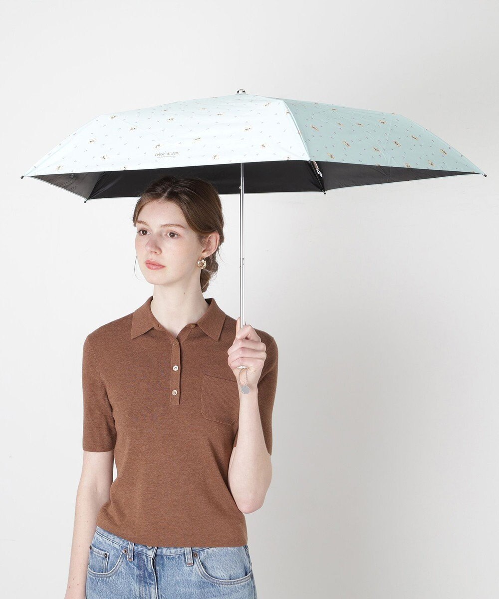 MOONBAT 【一級遮光/軽量】PAUL & JOE 晴雨兼用 折りたたみ日傘 ジプシー 総柄 