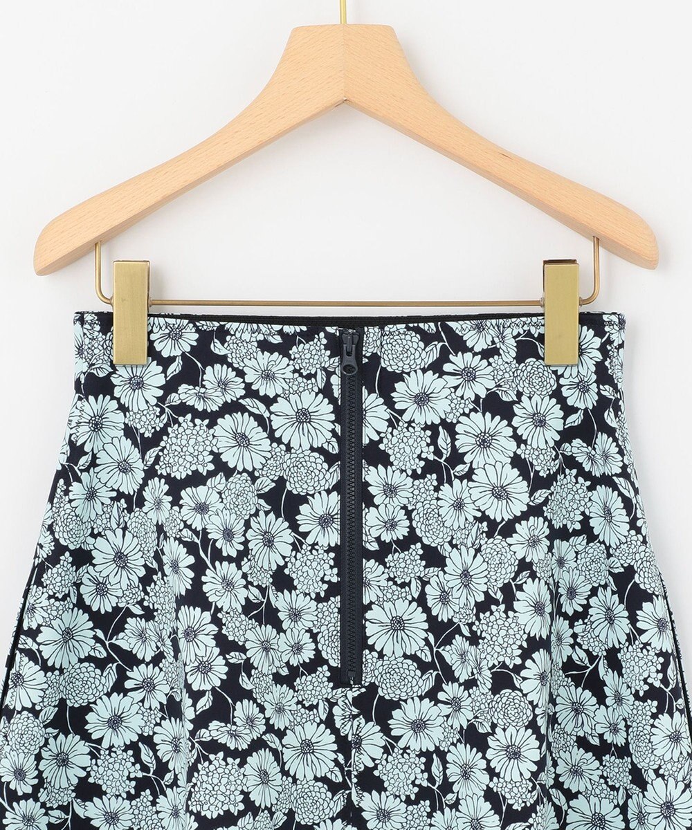 組曲 【組曲×setsuko sagittaire】バイカラーフラワープリント フレアスカート 