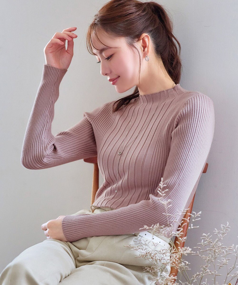 Tiaclasse 【新色追加・洗える】ランダムリブニットプルオーバー 