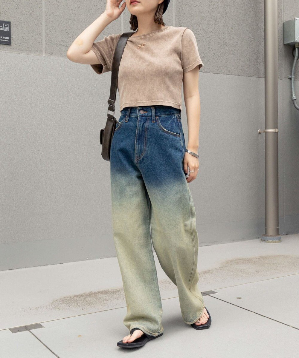 WEGO 【新色追加/美脚/XS～Lサイズ展開】ストレートデニムパンツ 