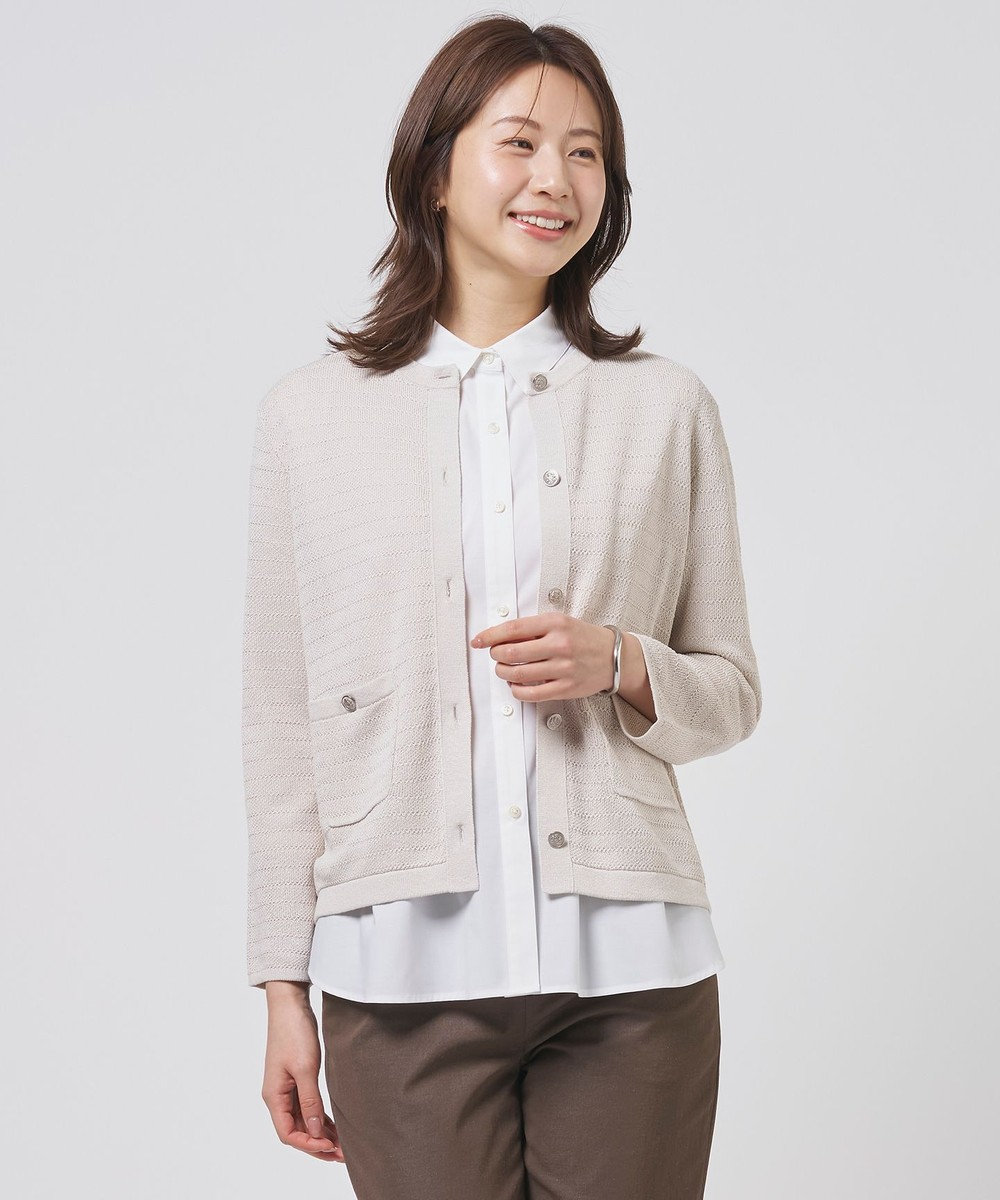 J.PRESS LADIES Paper Blend Summer ニット ジャケット 