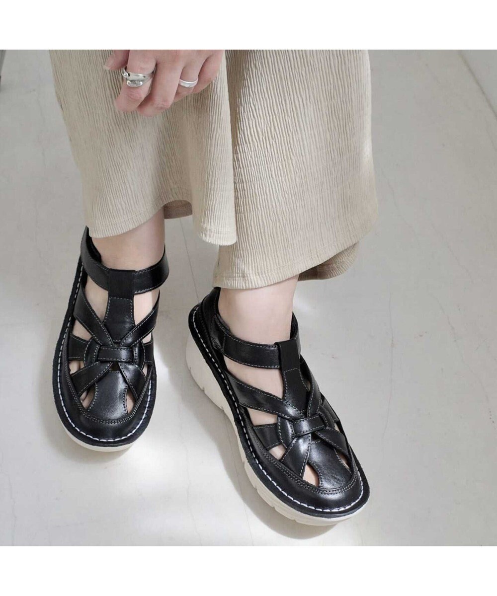 Pointer 本革編み込みグルカサンダル 