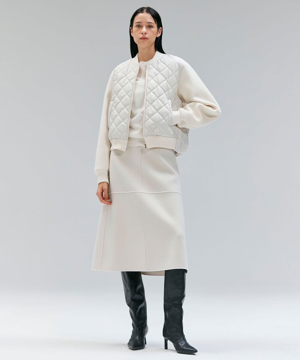 BEIGE， LEMOORE / ウールリバーAラインスカート 