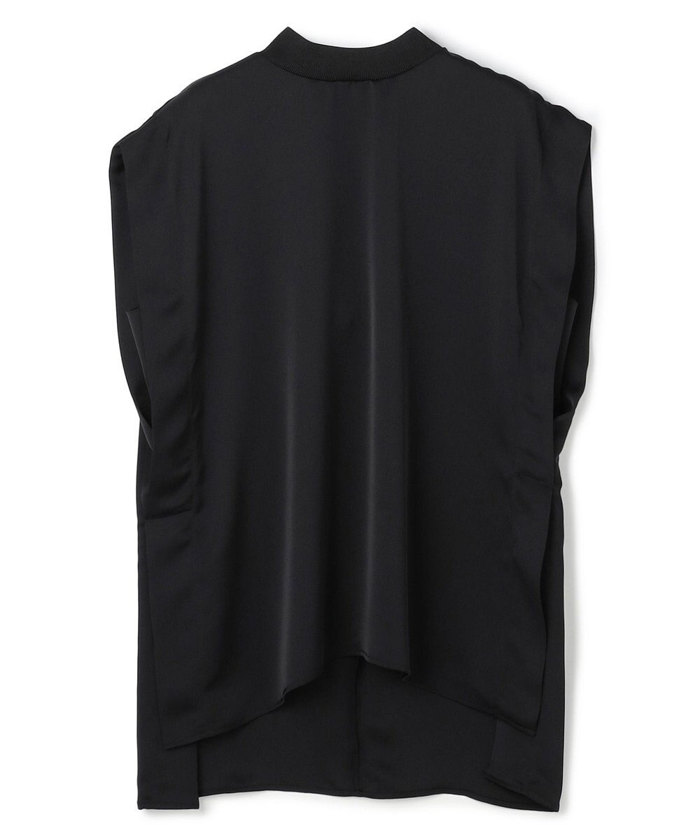 uncrave ライトダブルサテン タックブラウス 