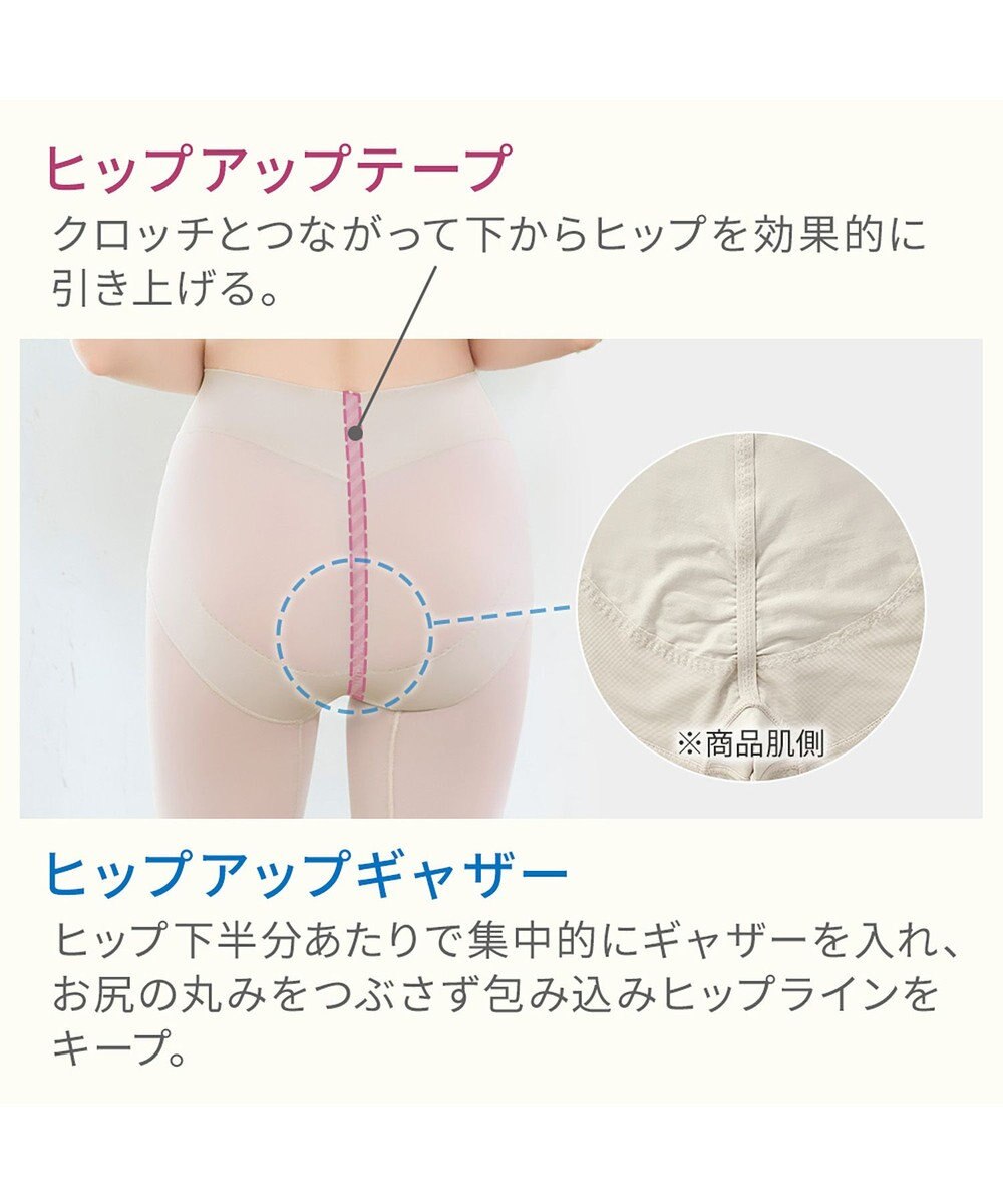 BRADELIS New York 【BRADELIS NewYork peace】綿混楽々ソフトガードル24 お尻周りをスッキリ補整 クロッチ付きで一枚ばき可能 ガードルショーツ 