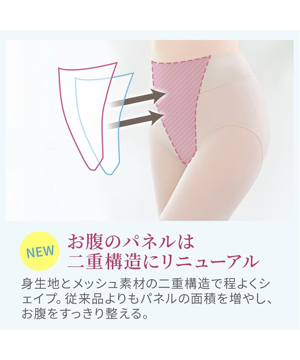 BRADELIS New York 【BRADELIS NewYork peace】綿混楽々ソフトガードル24 お尻周りをスッキリ補整 クロッチ付きで一枚ばき可能 ガードルショーツ 