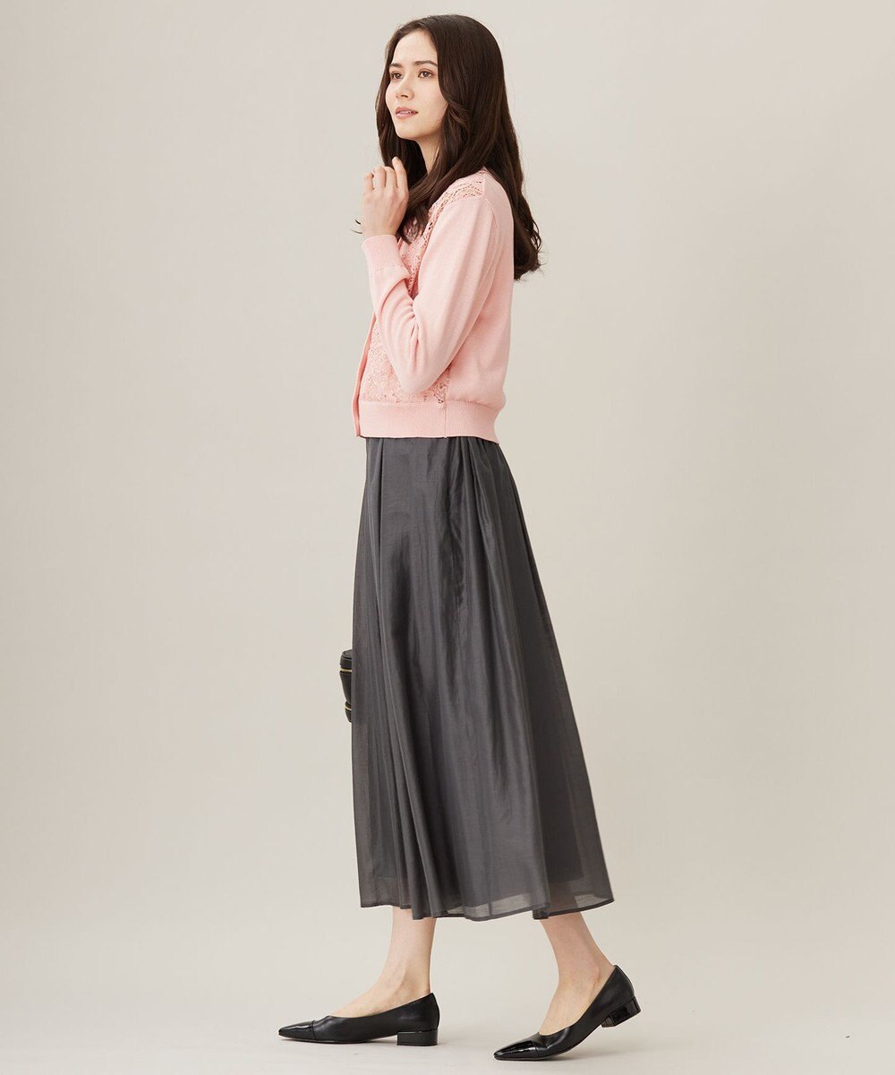 自由区 S 【洗える】レースコンビニット カーディガン 