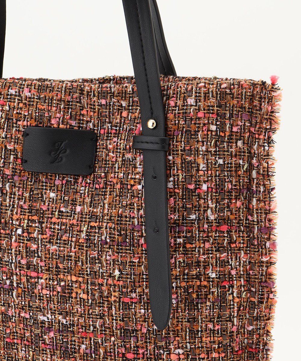 自由区 ラメノットファンシーツイードトート バッグ 