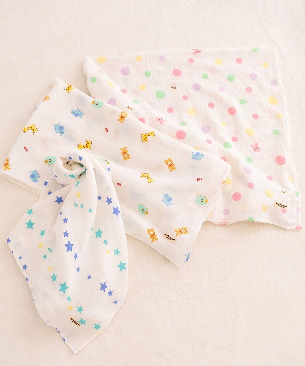 MIKI HOUSE HOT BISCUITS 二重織ガーゼのマルチケット 