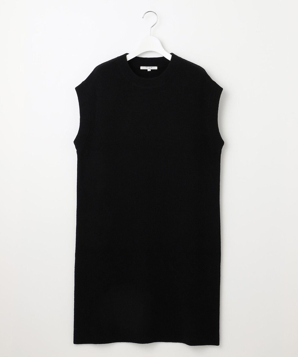 23区 【SLOW/一部店舗限定】ニットトータル スリーブレス ワンピース 