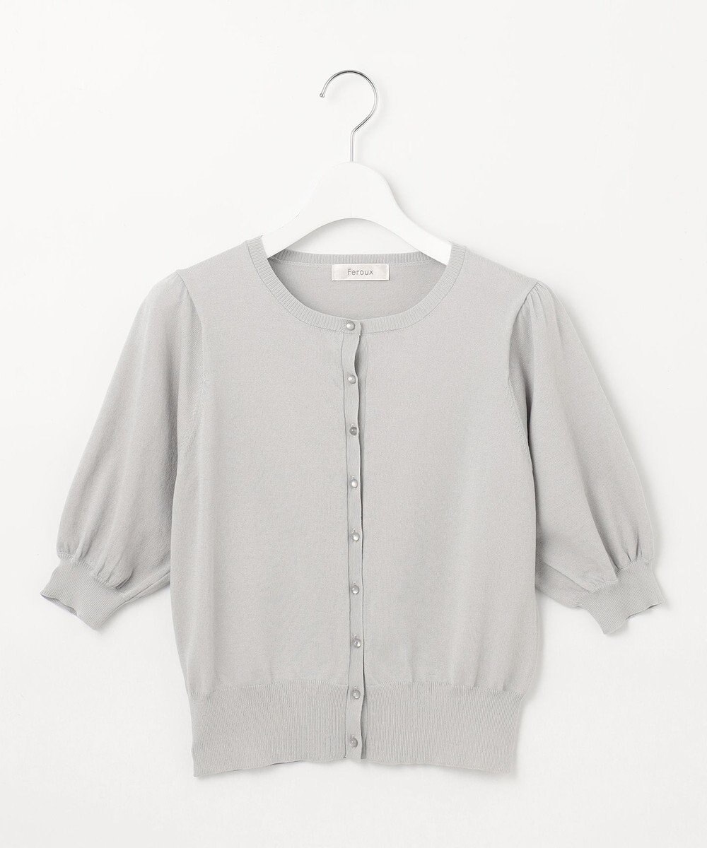 Feroux 【接触冷感・UVカット】ハーフスリーブ カーディガン 