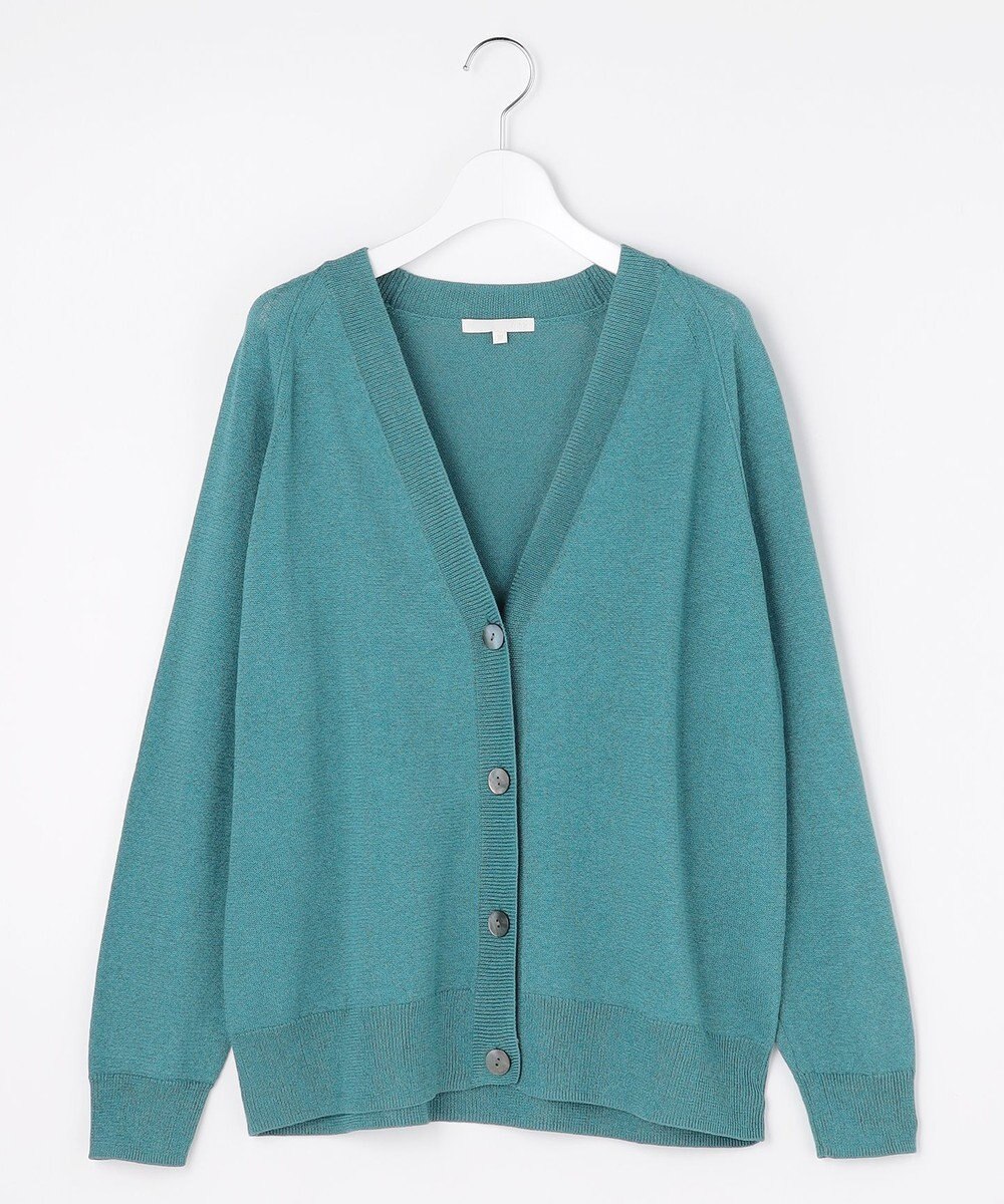 自由区 L ペーパーコットンニット カーディガン 