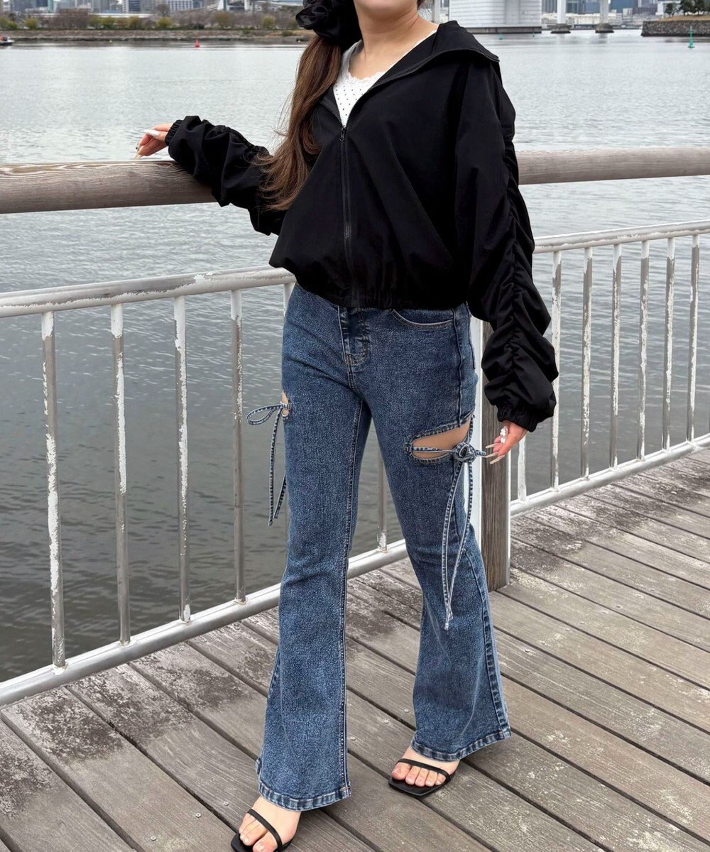 WEGO 【日焼け対策/セットアップ対応】ラッシュガードシャーリングパーカー 