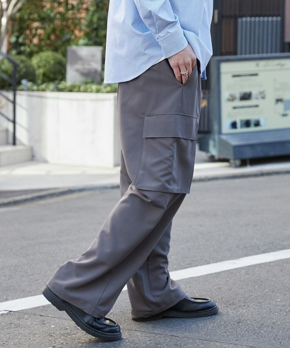 WEGO 【ウエストゴム/MLサイズ展開】イージーワイドカーゴスラックス 