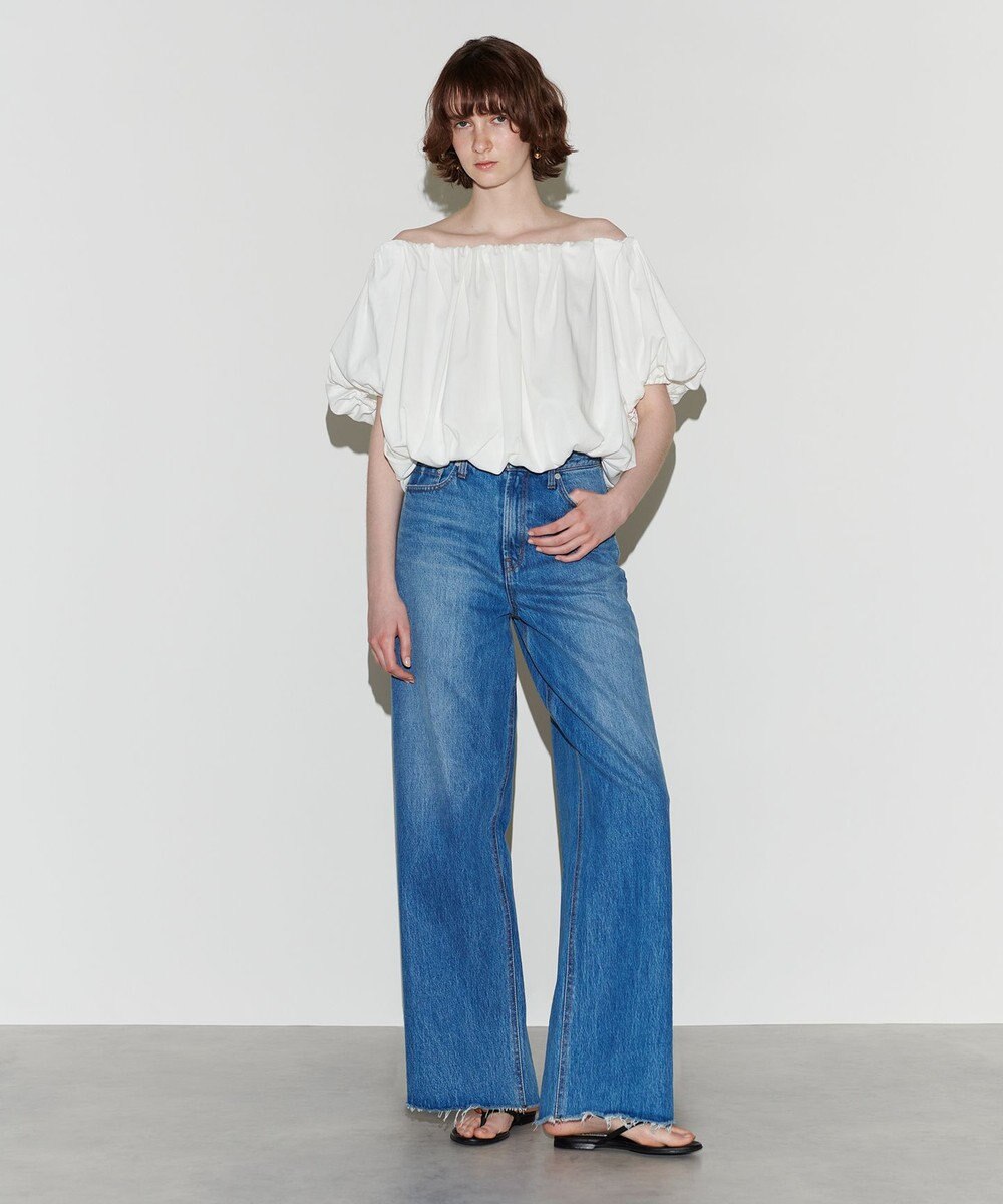 NAVE 【Nave 　洗える・接触冷感】クロップドジャージーブラウス 