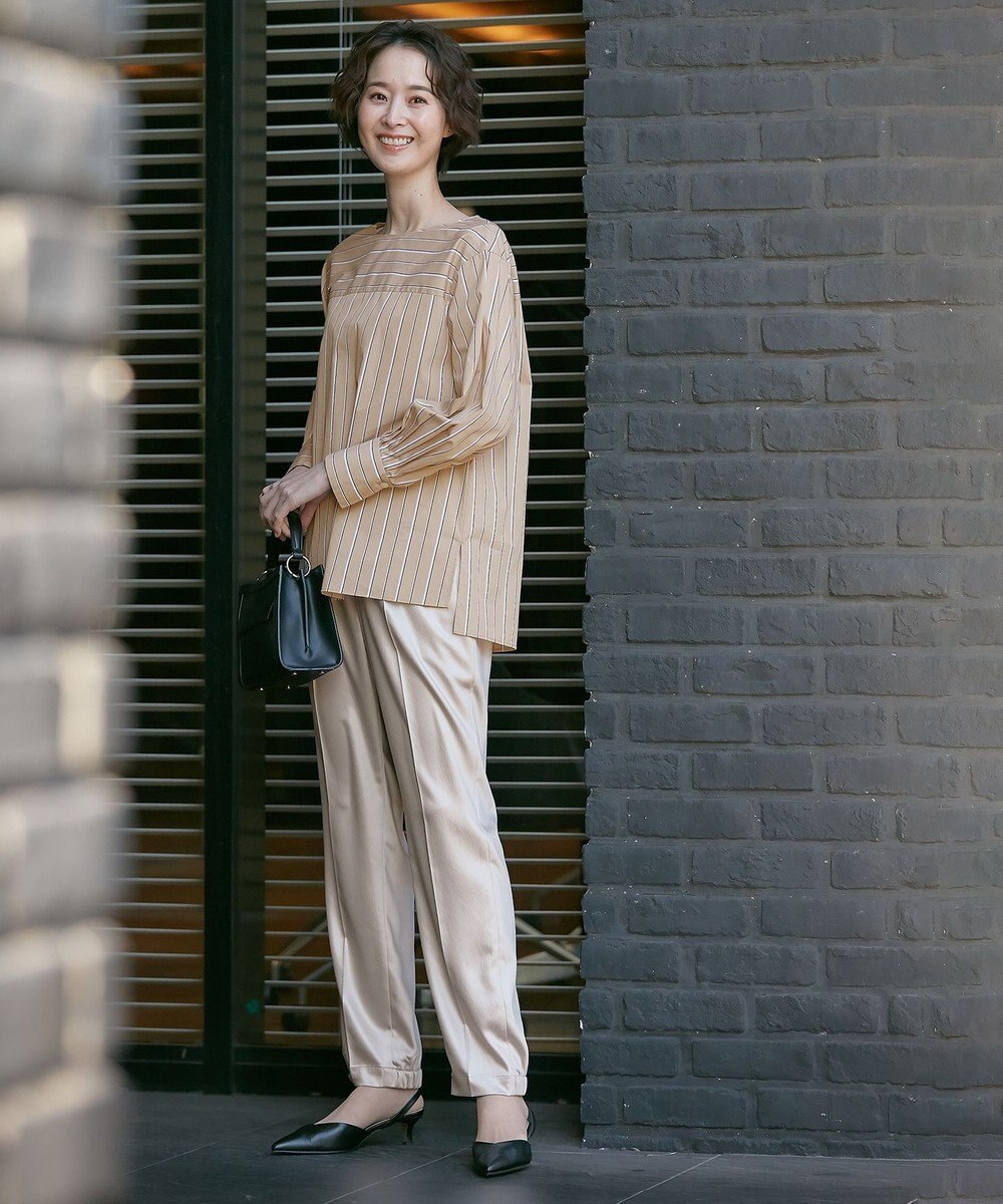 自由区 【XSサイズ～/洗える】SOMELOSシャーティング プルオーバーブラウス 