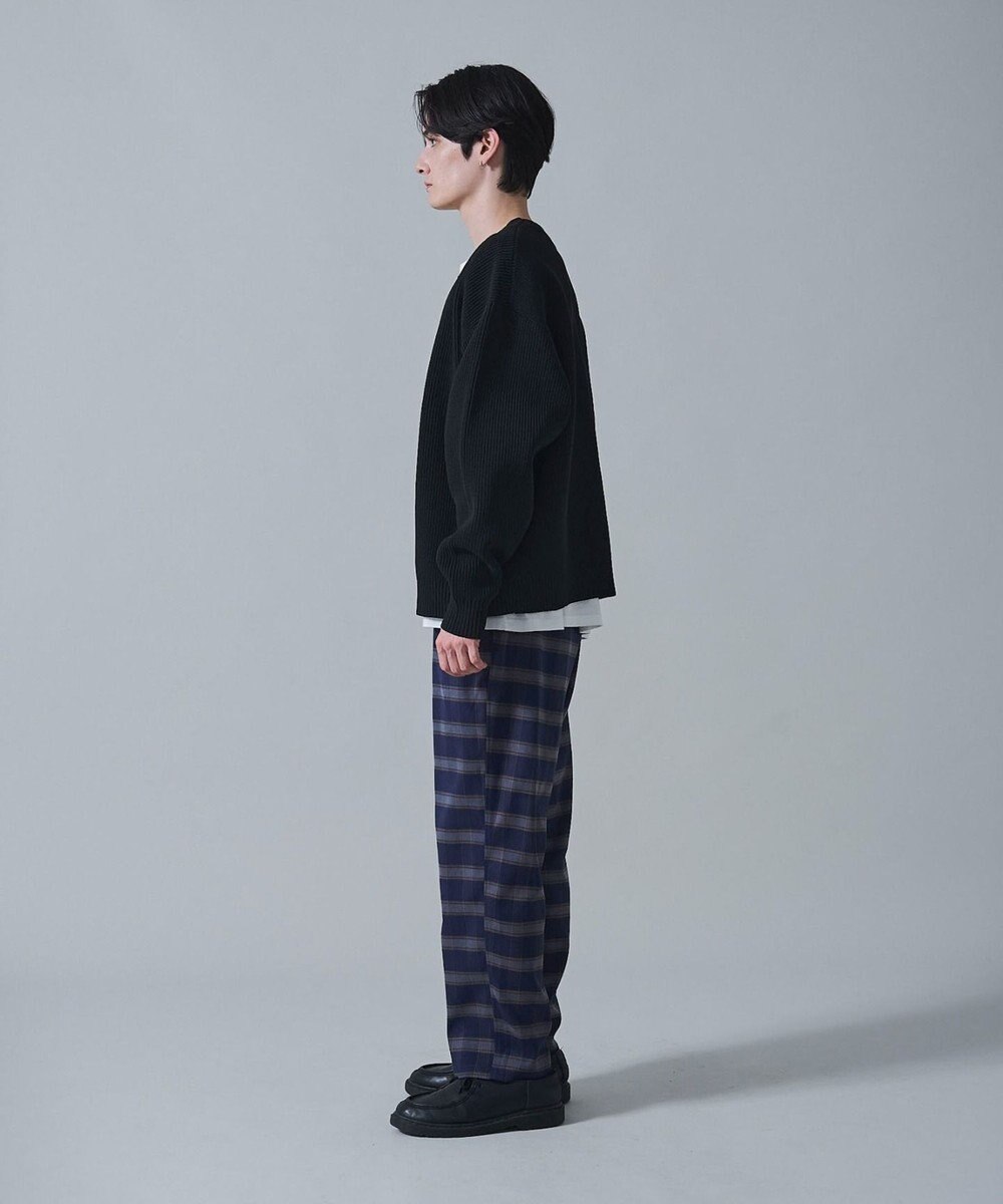 WEGO チェックテーパードスラックス 