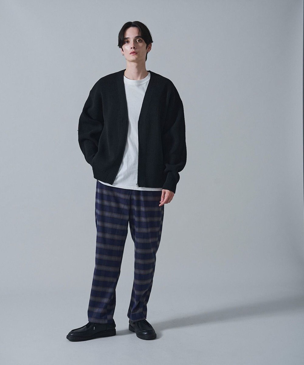 WEGO チェックテーパードスラックス 