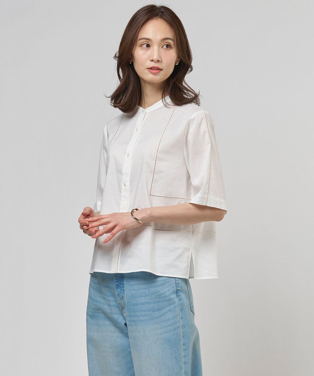 J.PRESS LADIES S 【WEB限定カラーあり・一枚で着映え】ラミー ポプリン ボクシーシャツ 