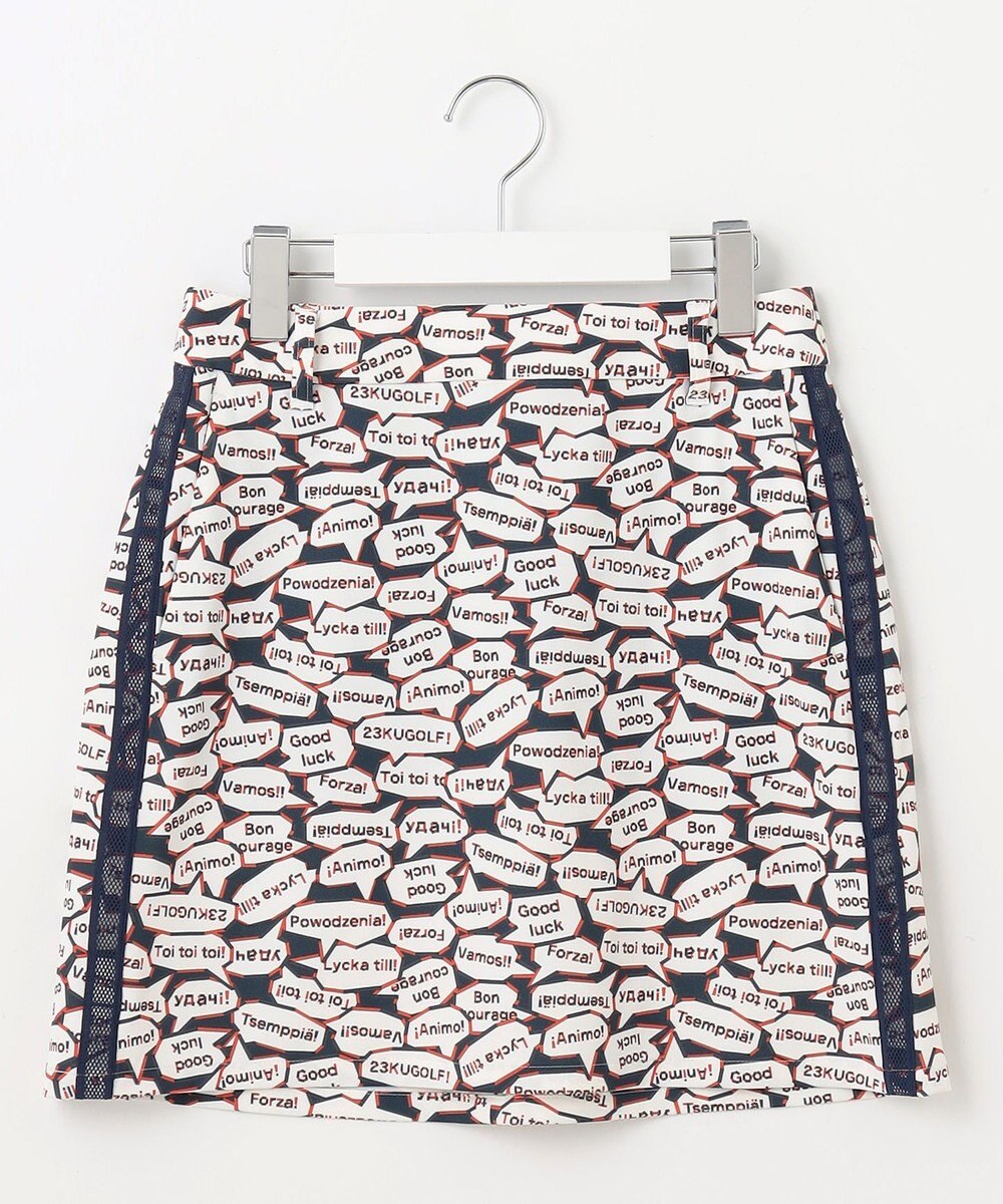 23区GOLF 【WOMEN】【吸水速乾/UVカット】YELL総柄プリントスカート 