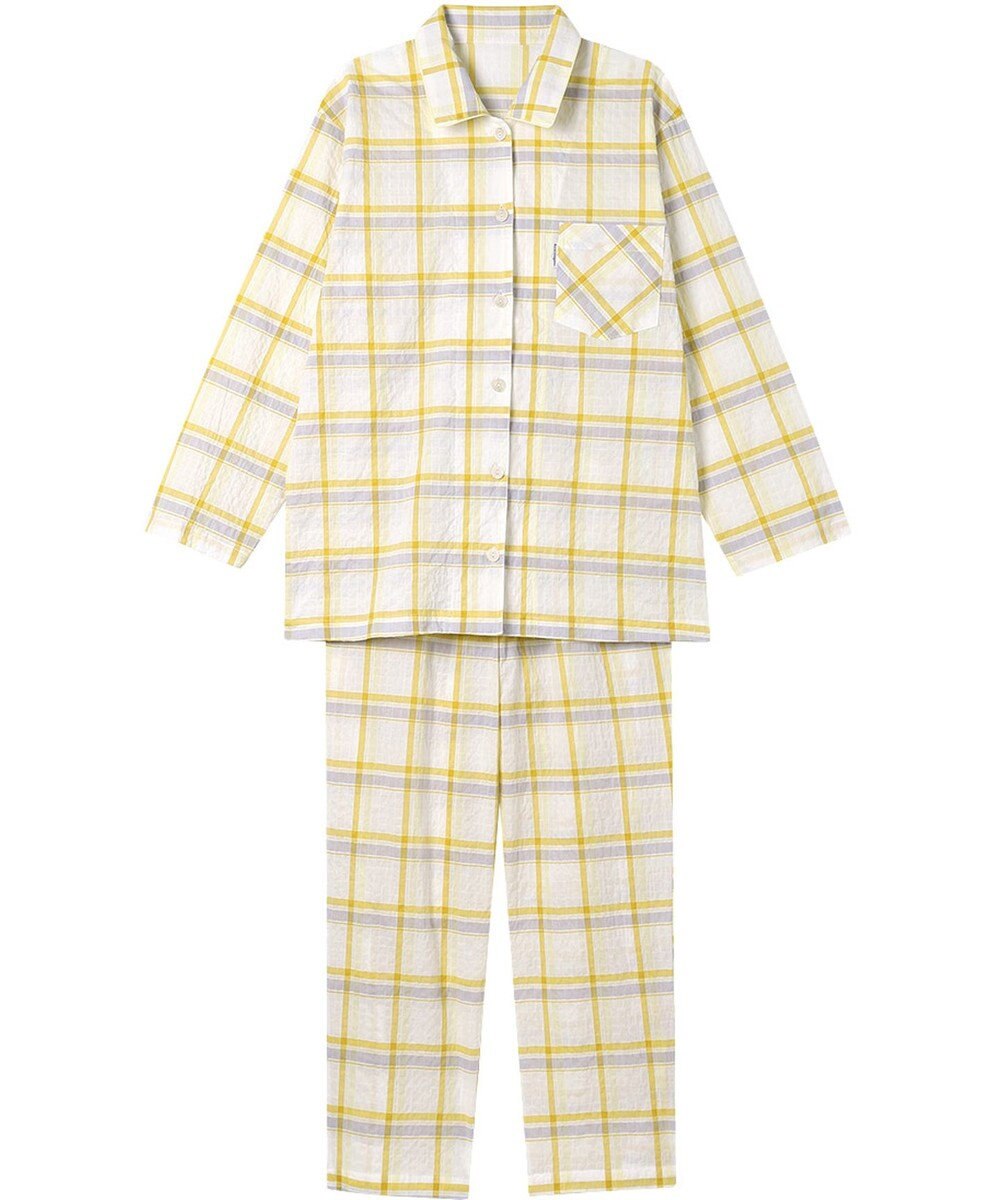 ワコール／睡眠科学 パジャマ 長袖 長ズボン 綿混ローン素材 レディース YDX343 睡眠科学／ワコール 