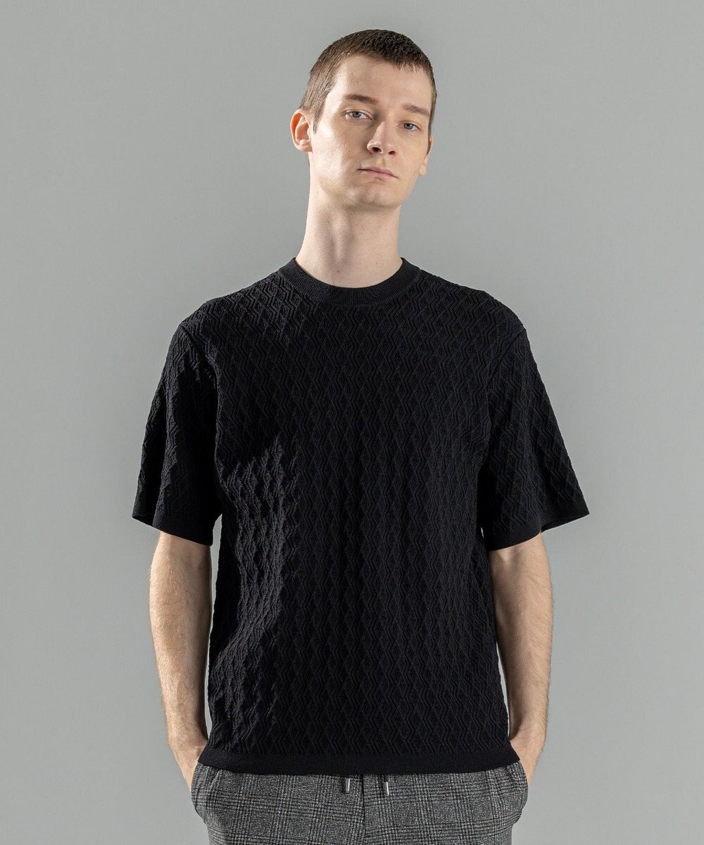 JOSEPH HOMME 【洗える】ドライコットンリンクス　半袖クルーネックニット 