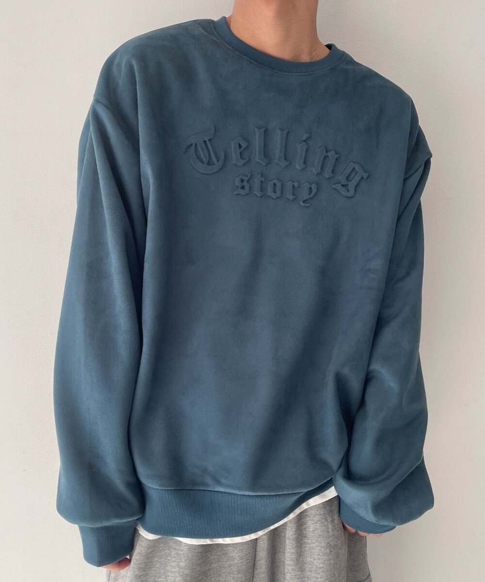 WEGO フェイクスウェードロゴプルオーバー 