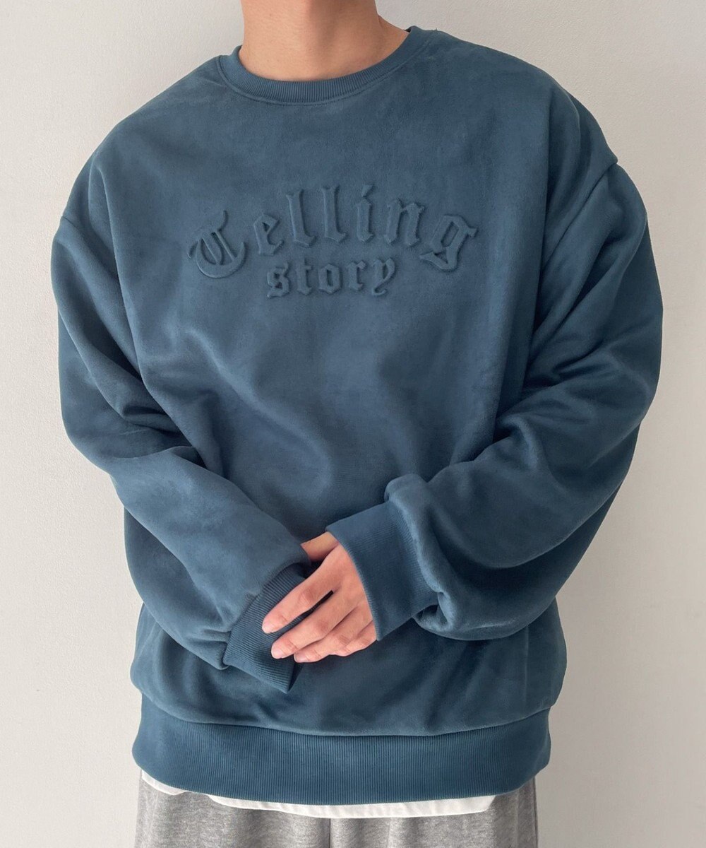 WEGO フェイクスウェードロゴプルオーバー 