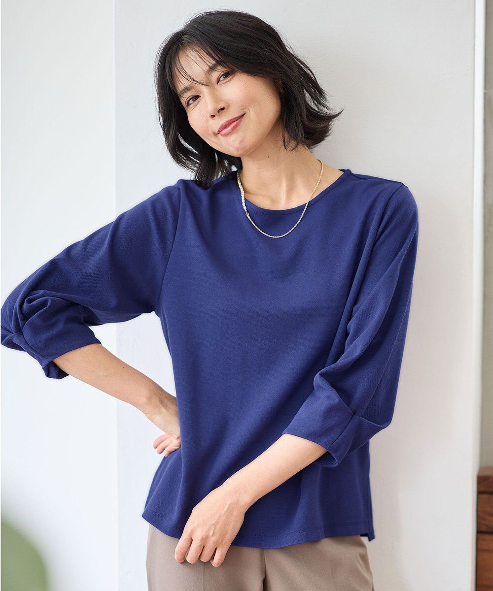 ANY L 【洗濯機可】袖タックプルオーバー 