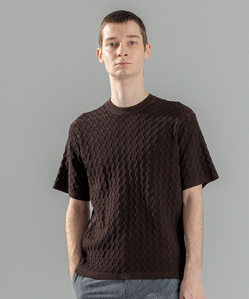 JOSEPH HOMME 【洗える】ドライコットンリンクス　半袖クルーネックニット 