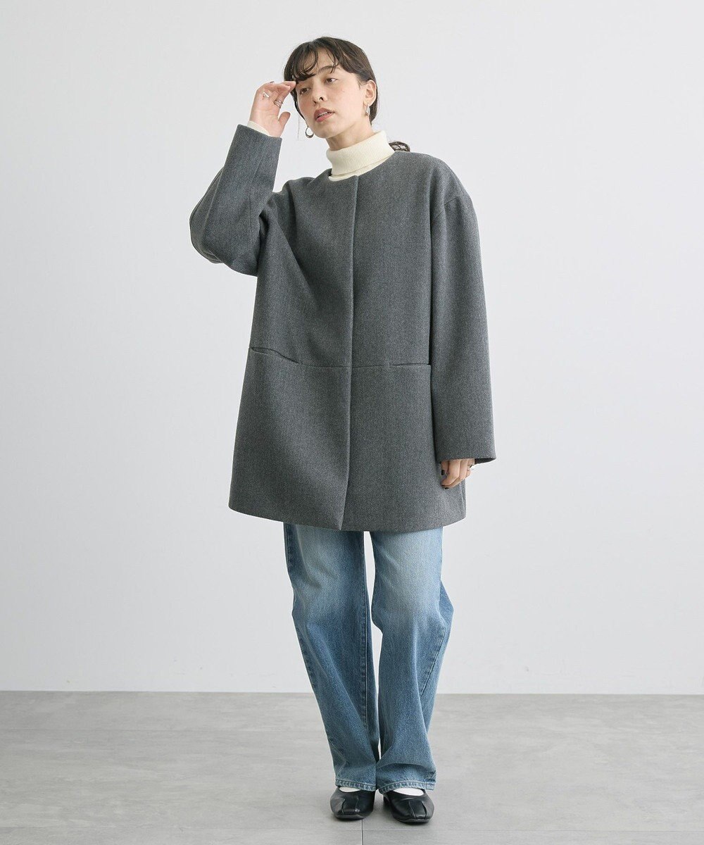 AMERICAN HOLIC リサイクル中空糸ノーカラーコート 