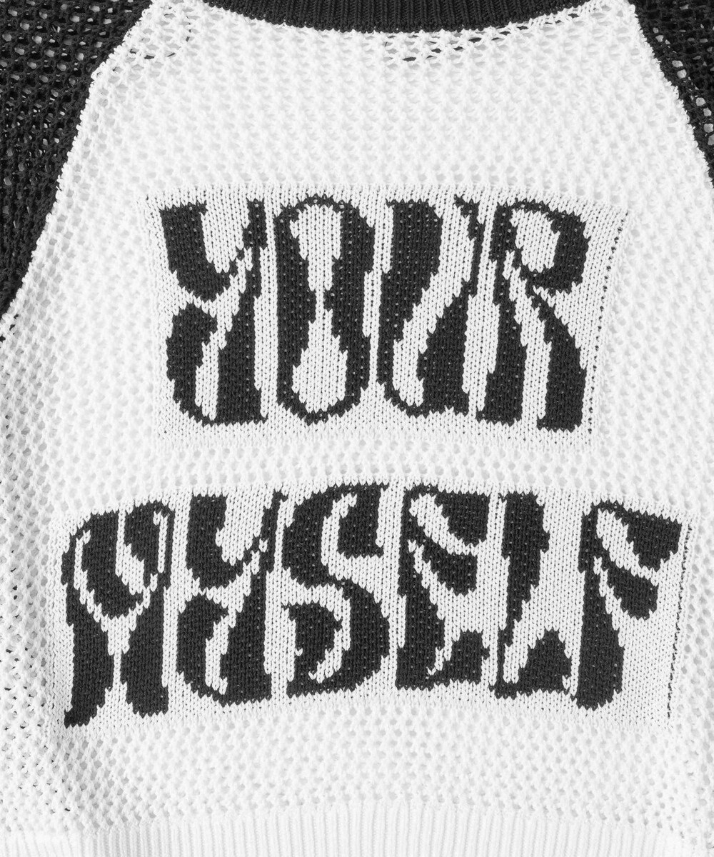 WEGO ラグランショートメッシュニット 