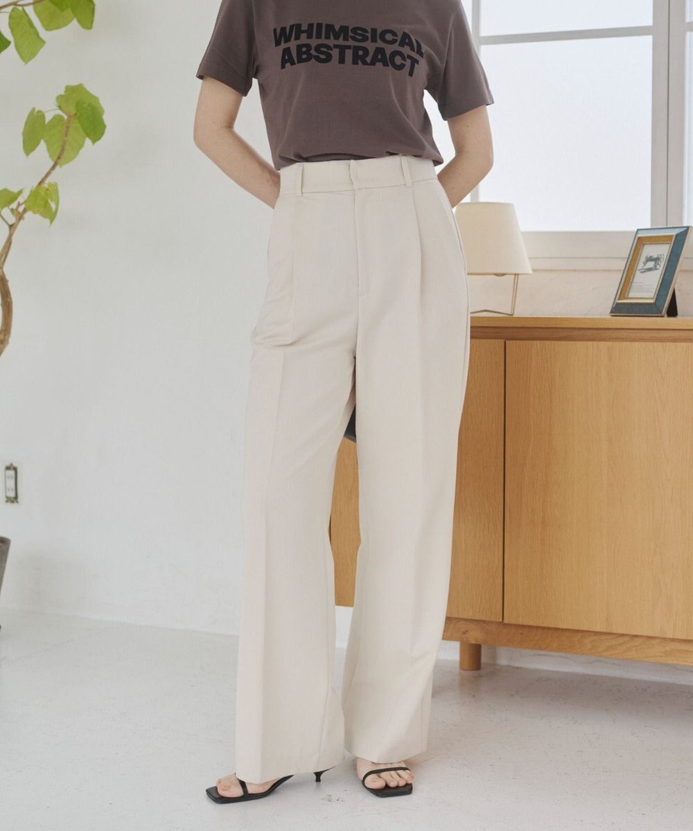 WEGO 【ANGIE VINTAGE/SMLサイズ展開】タックストレートスラックス 