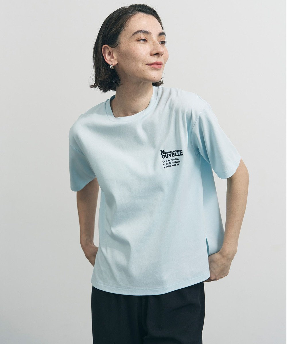 UNFILO L 【VERY掲載】BEAUTY FORM-T cotton ロゴ ハーフスリーブ Tシャツ 