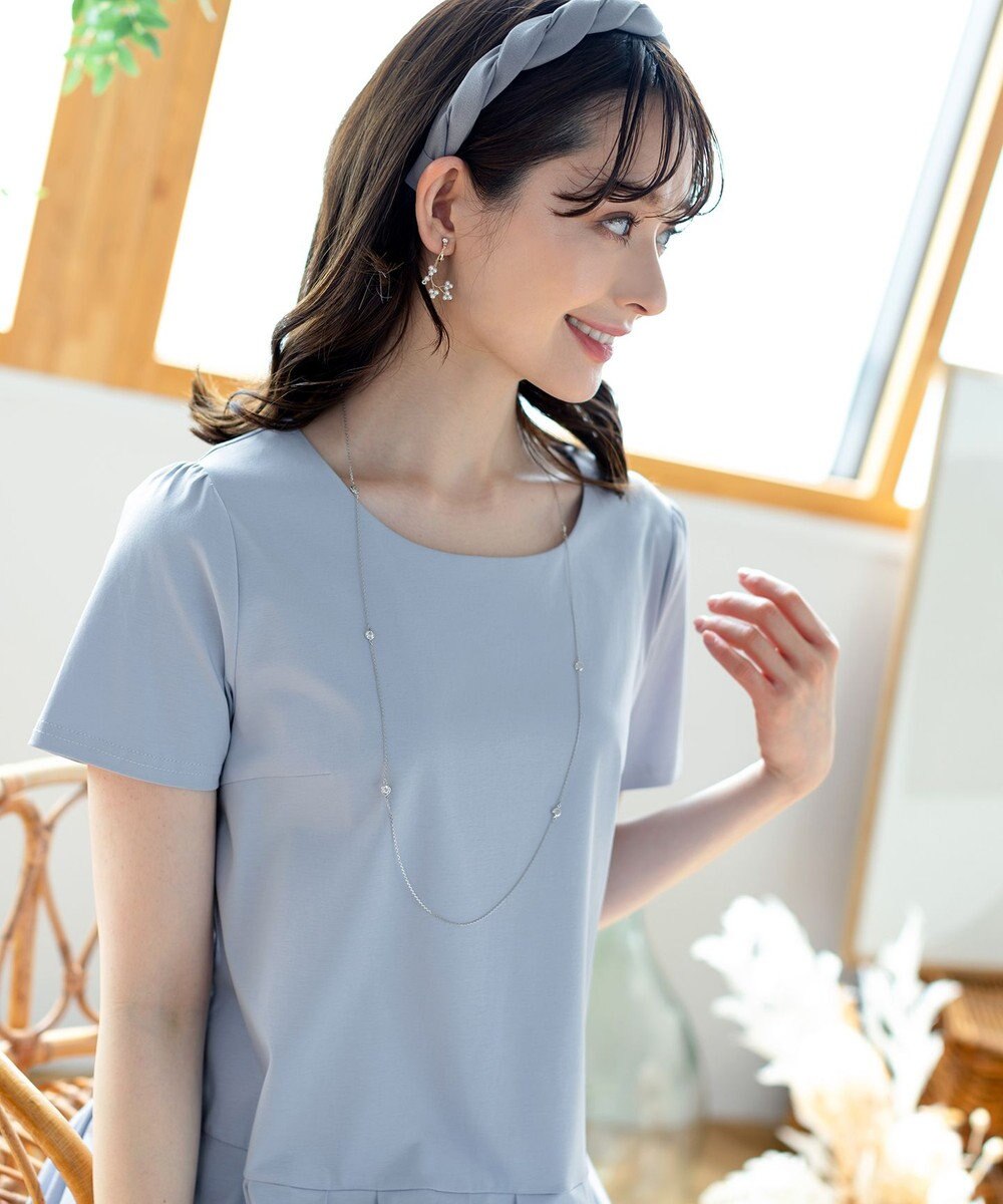 Tiaclasse 【日本製】どんなスタイルにも合わせやすいクリスタルネックレス 