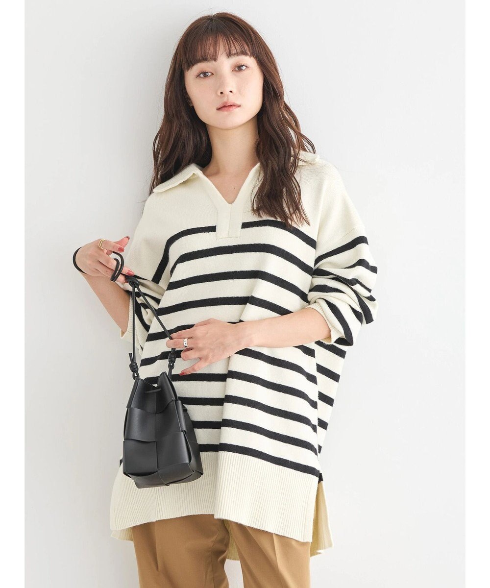 AMERICAN HOLIC バイパチ衿付きニットチュニック 